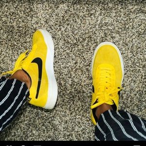 Yellow suede Nike SB sneakers
